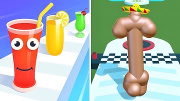 Juice Run Vs Tall Man Run 🟡🛑Max All Levels New Update Walkthrough Android iOS Gameplay