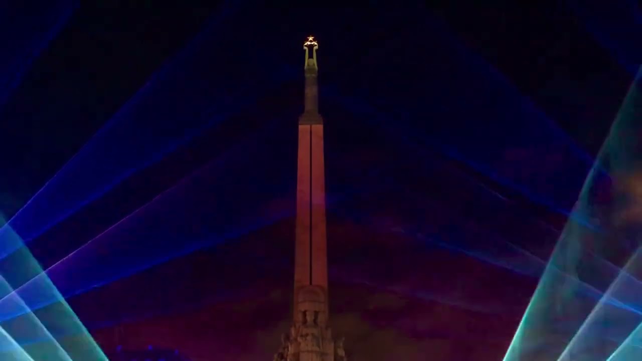 Amazing Light Show - Latvian Independence Celebration