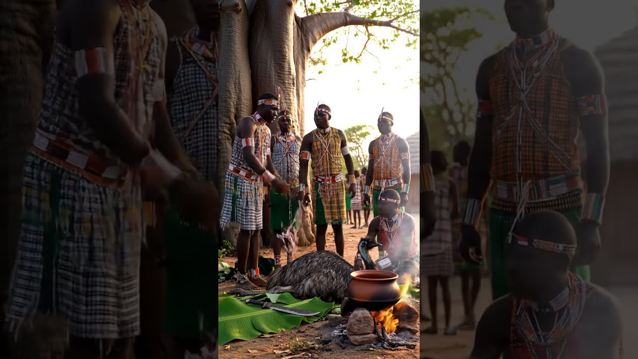 Primitive Cooking Skills: Preparing a Meal in an African Village 🛖🍲 