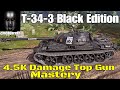 World of Tanks Console T-34-3 Black Edition 4.5K Damage Top Gun Mastery