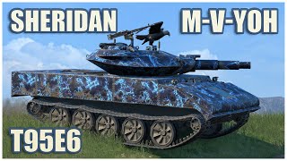 Sheridan, T95E6 & M-V-Yoh • WoT Blitz Gameplay