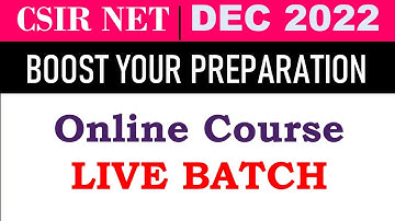 #csirnet #mathematics Online Course Live BATCH