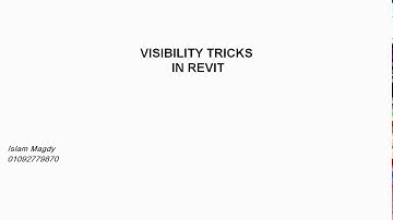 VISIBILITY TRICKS IN REVIT