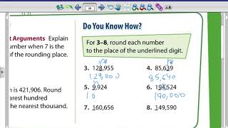 Savvas realize Math book for Grade 4, Round whole numbers