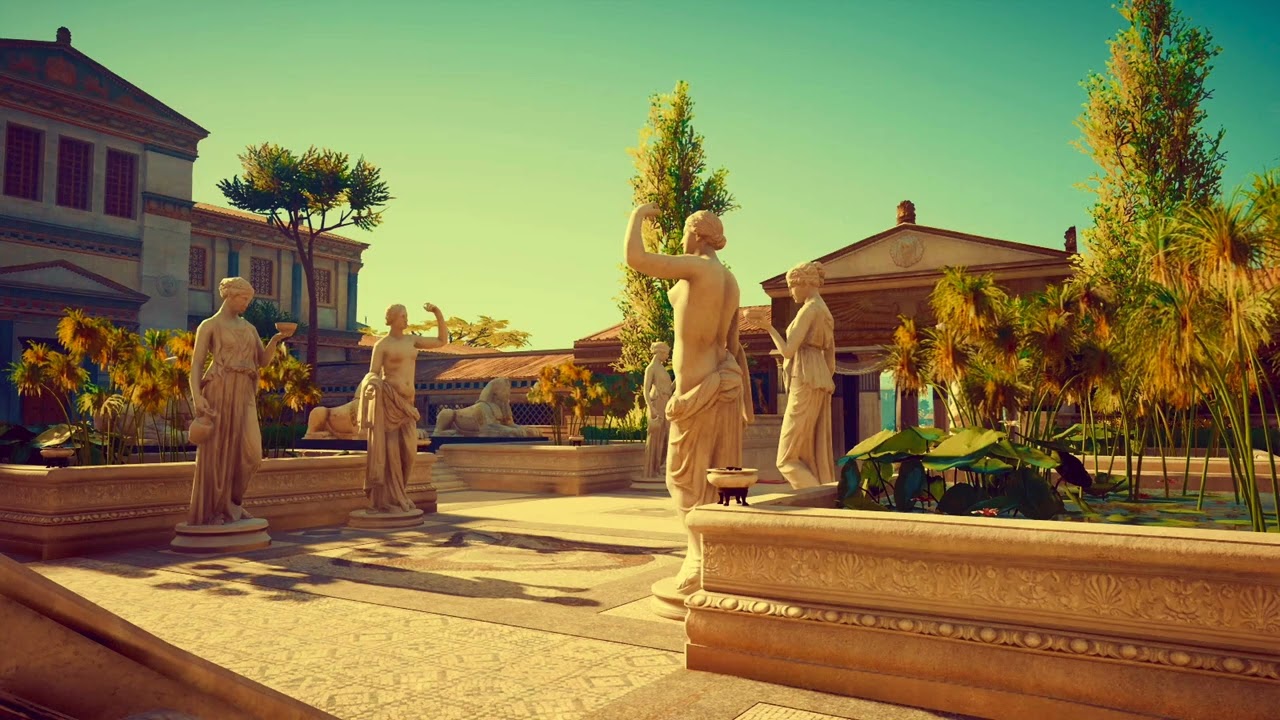 Ancient Roman Style Courtyard| Ancient Ambience| 4K HD