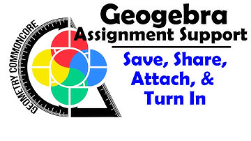 GeoGebra - Save, Share, Attach & Turn In