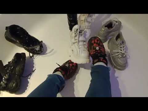 Fun with Buffalos Boots (messy,wet)