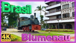【4K】WALK Blumenau SC walking tour   VIRTUAL TOUR região sul Santa Catarina 4k Brasil 4k documental