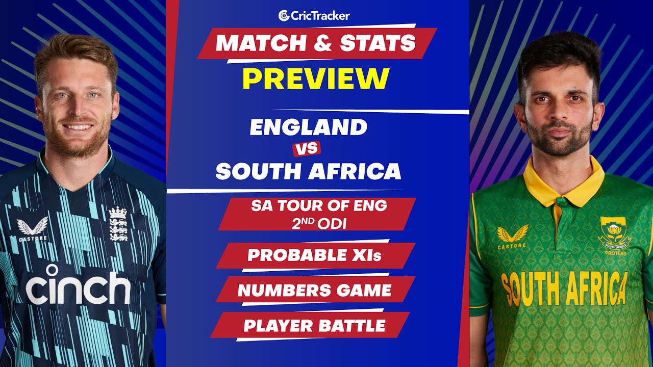 England vs South Africa - 2nd ODI Match Stats, Predicted Playing XI, and Previews