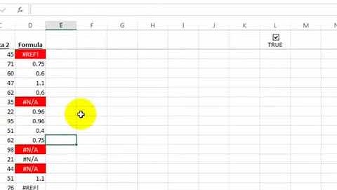 Video 00081 Count and find different types of Excel errors