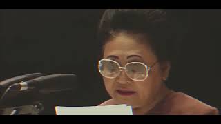 Ibu Tien Soeharto dalam Sambutan Bahasa Inggris