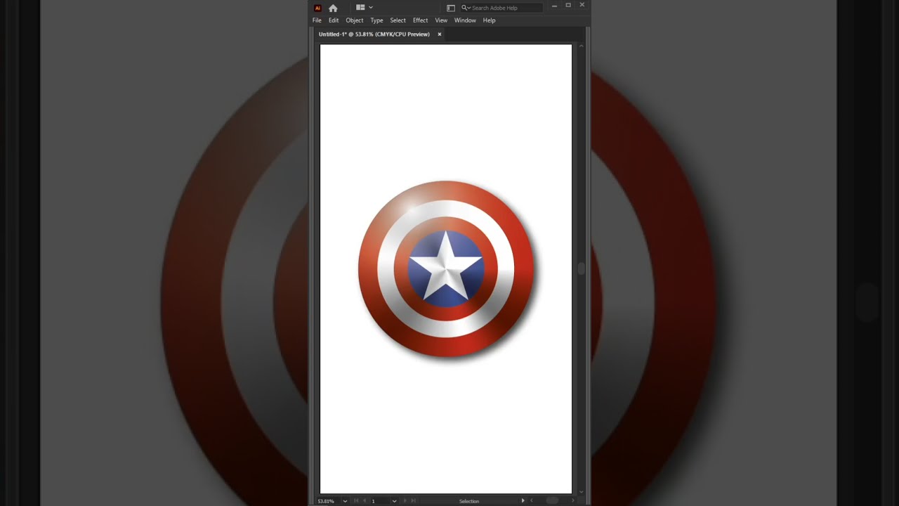 How  to Make Captain America Shield on Adobe Illustrator 