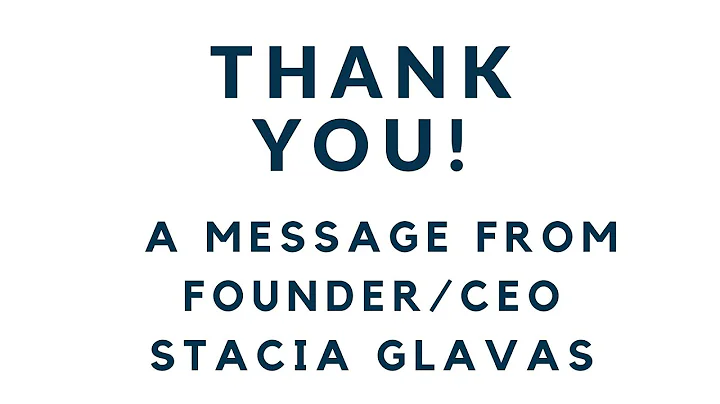 Thank you from Stacia Glavas!