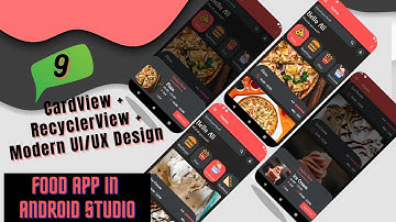 Modern UI/UX Design | RecyclerView | CardView In Android Studio | Food App In Android Studio