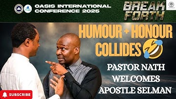 Apostle Joshua Selman’s Hilarious Entrance as Nathaniel Bassey Welcomes Him | Oasis Conference 2025