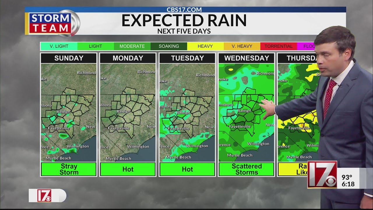 Lance Blocker's Saturday night central NC weather forecast - YouTube