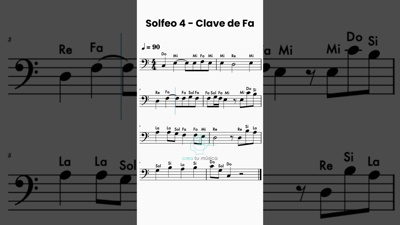 Solfeo en Clave de Fa 4