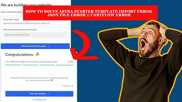 How To Solve Astra Starter Template Import Error || JSON File Error || CartFlow Error || Urdu/Hindi.