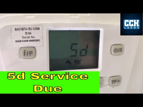 Baxi Neta Tec how to reset service mode. SD 5D on the display