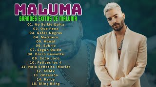 Maluma Grandes Éxitos 2024 - No Se Me Quita | Qué Pena | Gafas Negras