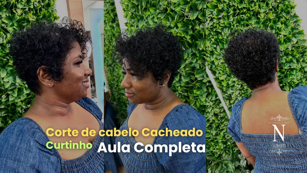 CORTE DE CABELO CACHEADO CURTINHO ✨