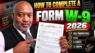 How To Complete A W9   Sole Proprietor and Independent Contractors 2026