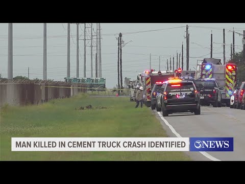 Man killed in cement truck crash identified - YouTube