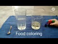 Oil, Water, and Food Coloring Fun Science Experiment!