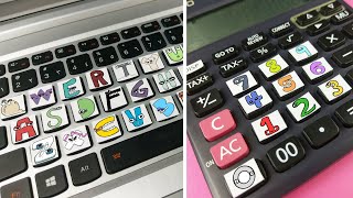 Alphabet Lore in Real Life Customizing keyboard, Number Lore in Real Life Customizing calculator