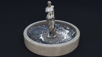 lady in the storm ,3ds max bifrost fluid sim