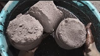 New Charcoal ashes 🖤 Dusty soft bowls water 💦 crumbling dipping mouthwatering paste play ASMR