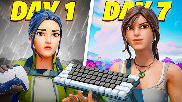 1 WEEK Controller To Keyboard And Mouse Progression! (Fortnite Controller To KBM)