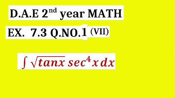 D.A.E Math | Diploma 2nd year Math | integration of Trignometric function