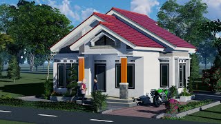 RUMAH MINIMALIS MODERN ELEGAN COCOK DI PEDESAAN 8 x 8 M ⁉️ TIGA KAMAR TIDUR || LENGKAP FILE RAB