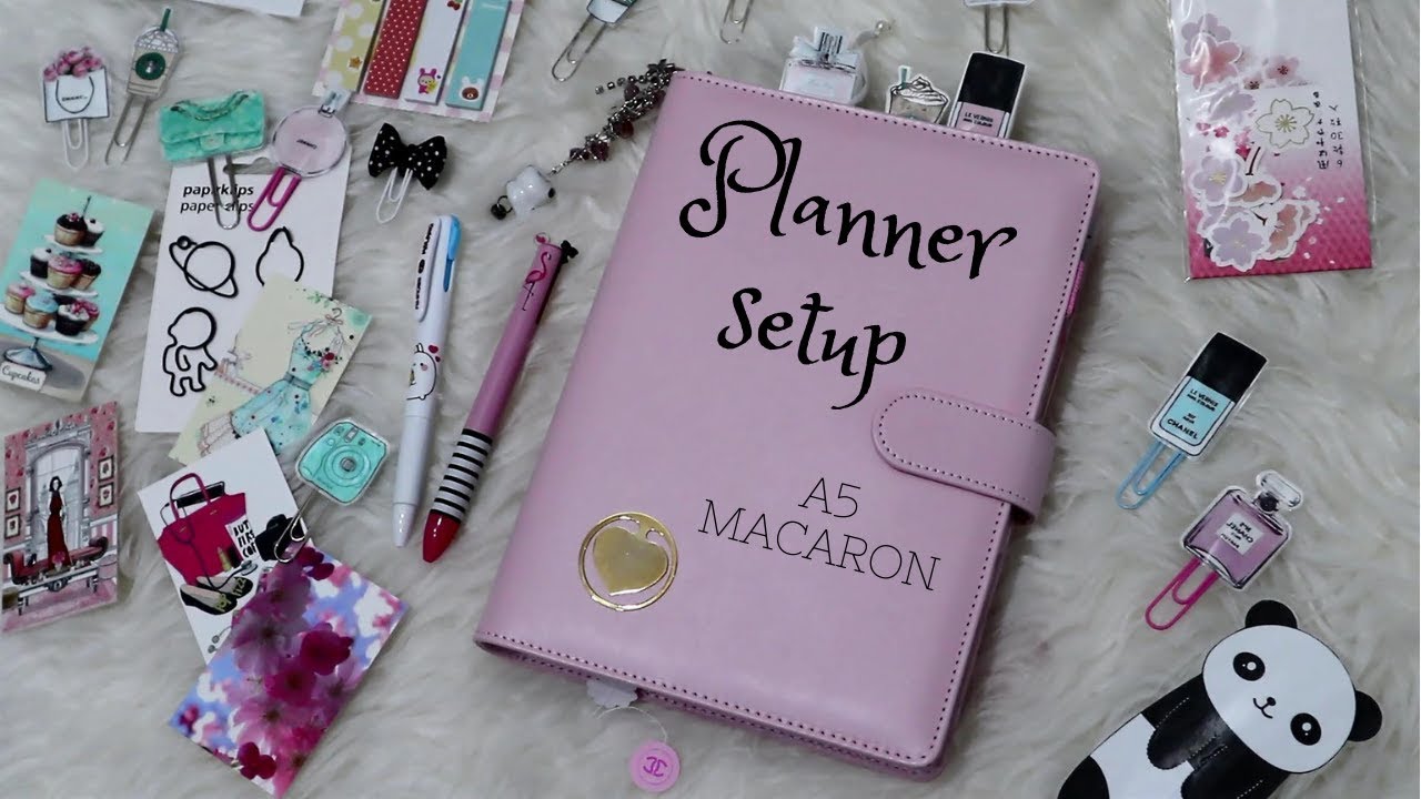 Setup my pink macaron A5 planner - Come ho decorato la mia agenda