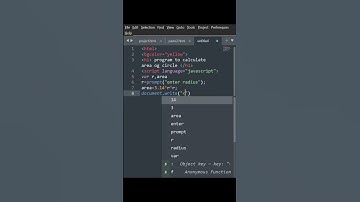 Coding for maths lover calculating radius of circle#html #coding #java #program #youtubeshort