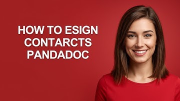 How to Esign Contarcts Pandadoc - AshleyHowTo
