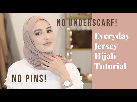 Everyday Jersey Hijab Tutorial | NO Pins! NO Under Scarf!
