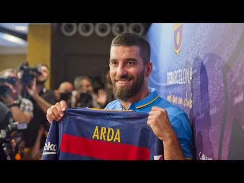 Presentation of Arda Turan as a FC Barcelona player