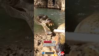 Kütük Görünümlü Timsah Gharial #facts #animals #shorts #belgesel #bilgi #shortvideo #gharial