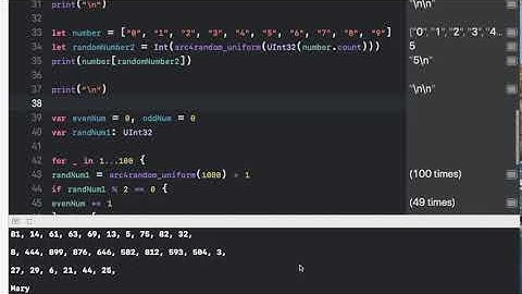 Swift - Random Numbers