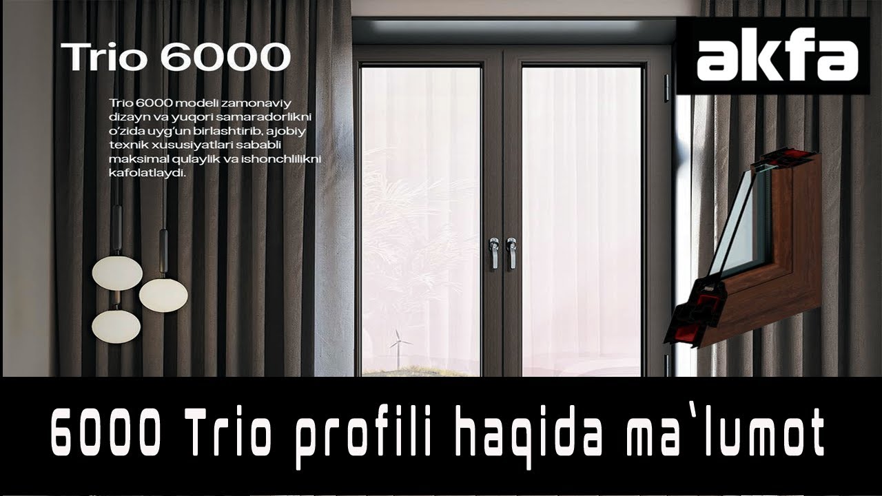 Akfa 6000 trio plastik profili haqida ma`lumot #akfa #akfaimzo # ...