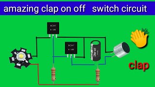 👏 clap on off switch circuit/clap on timer off switch circuit