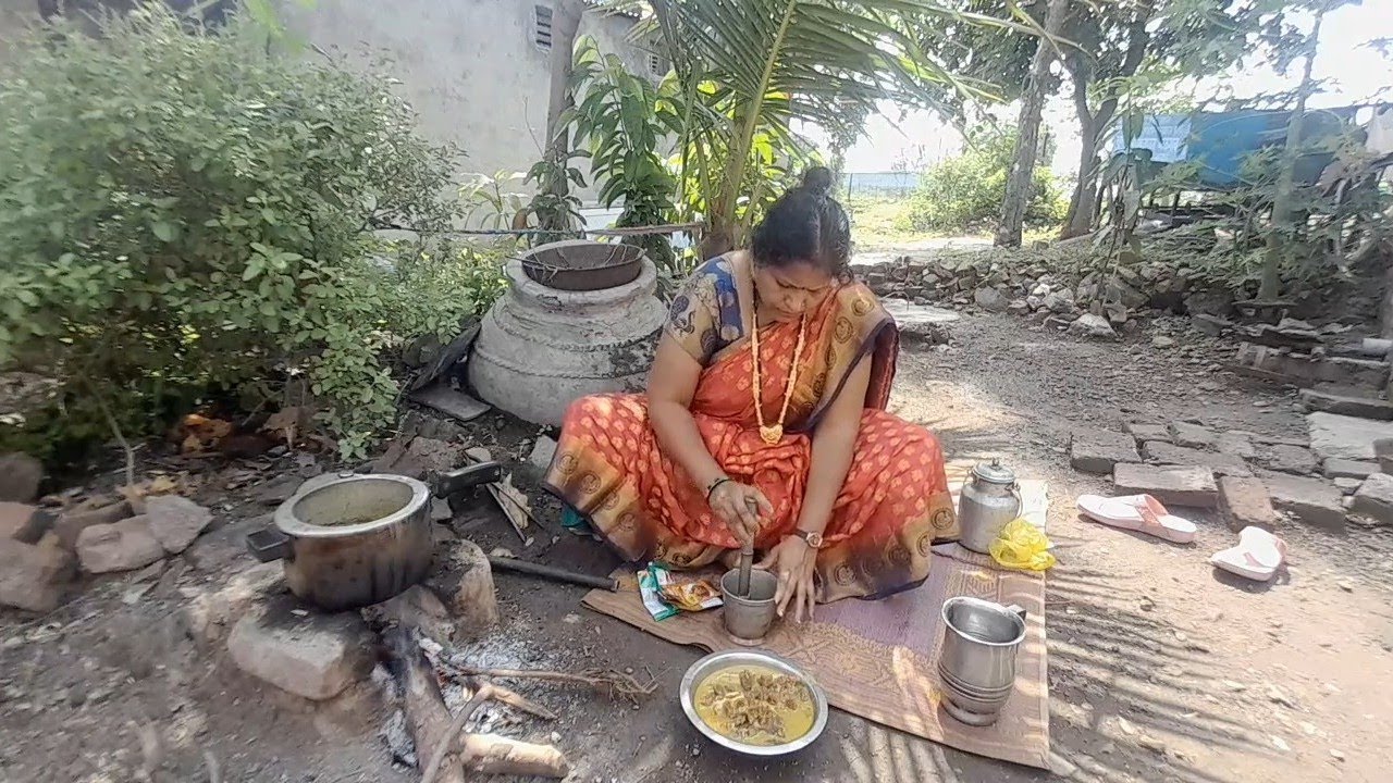 चुलीवर बनवलं मटन रस्सा #🌄✨️🍀🌿