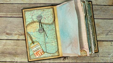 Fancy Policy Envelope Travel/Art Journal Pages and Simple Binding