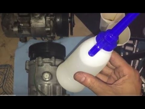 カーエアコン故障中 コンプレッサー交換 Part4 コンプレッサオイル注入編 Vw Golf4 Repair Car S Air Conditioner Cheaply Youtube