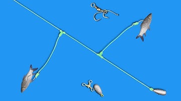 How To Make a Fishing Hook Chain With Two Hooks