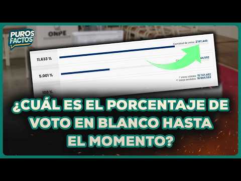 ¿Cuál es el porcentaje de voto el blanco hasta el momento? | SEGMENTO #PurosFactos