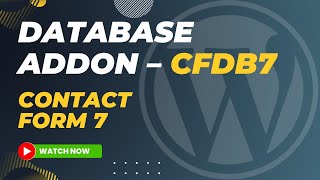 WordPress Tutorial 48 WordPress Contact Form 7 Database Addon – CFDB7