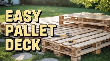 Easy DIY Patio Deck Anyone Can Try With Pallet Wood!
